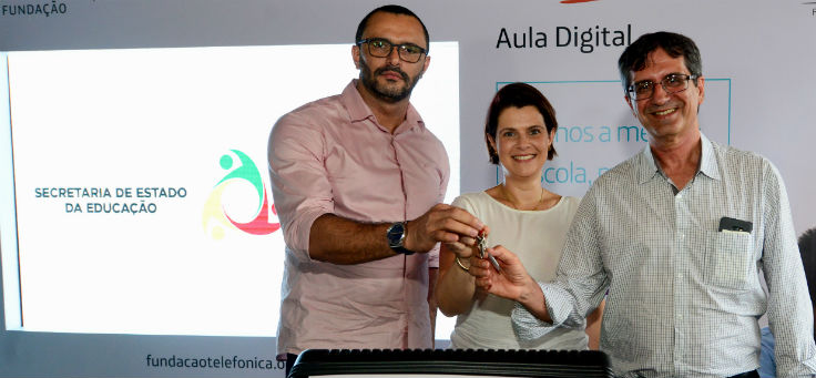 Lançamento do Aula Digital na Escola Estadual General Calazans, na cidade de Nossa Senhora das Dores (SE),