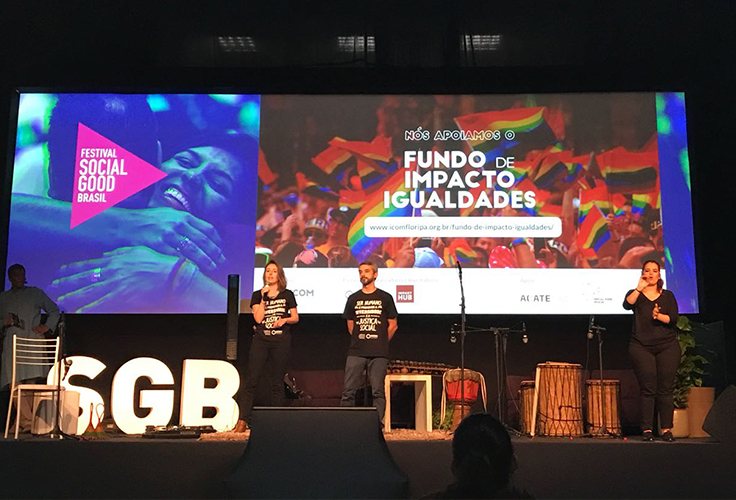 Palestrantes falam sobre apoio ao Fundo de Imacto Igualdades, no festival Social Good Brasil