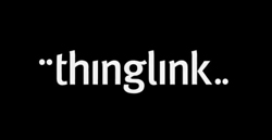 Logo com fundo preto e letras brancas traz o nome do projeto ThingLink, um dos premiados pelo uso de tecnologia da educação em iniciativa da Unesco.