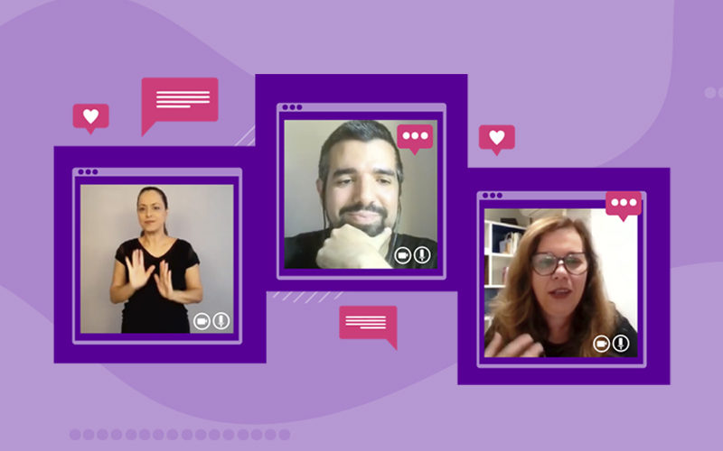 A imagem é um print da tela mostrando os convidados da live Lilian Bacich e Lucas Rocha