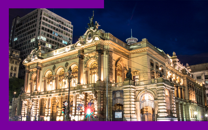 Imagem mostra o Teatro Municipal de São Paulo, onde ocorreu a Semana de Arte Moderna em 1922