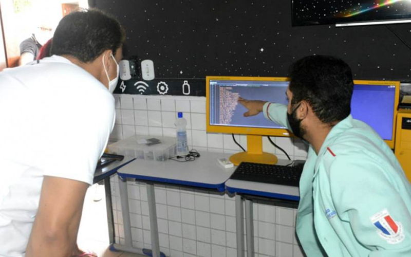 Estudantes de Timon, no Maranhão, exibem software de inteligência artificial inclusiva