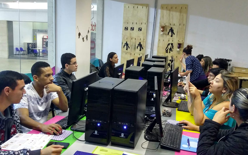 Entre os dias 8 e 9 de novembro, teve formação Programaê! no centro de São Paulo (SP), uma imersão no Pensamento Computacional e Criativo.