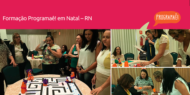 A equipe viajou cerca de 2.300 km para Natal a fim de compartilhar conhecimento sobre pensamento computacional e cultura digital.