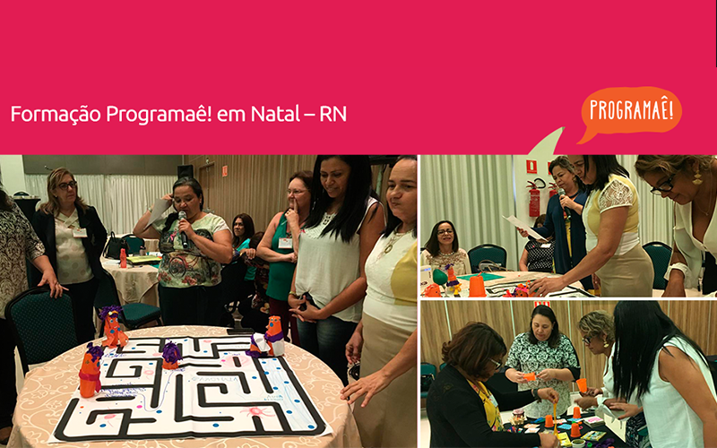 A equipe viajou cerca de 2.300 km para Natal a fim de compartilhar conhecimento sobre pensamento computacional e cultura digital.