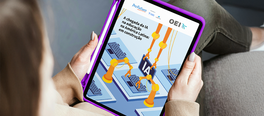 Imagem ilustra a pesquisa que exemplifica o termo IA na educação