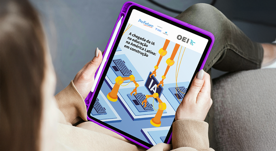 Imagem ilustra a pesquisa que exemplifica o termo IA na educação
