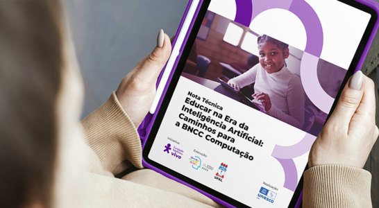 Imagem ilustra a matéria que exemplifica o termo IA na educação