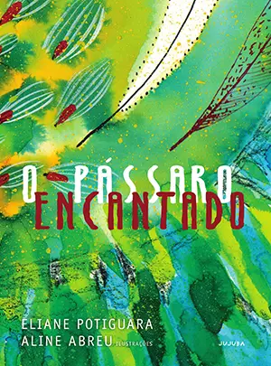 O Pássaro Encantado é uma das obras que faz referência à literatura indígena. A capa traz uma ilustração com efeito aquarela nas cores verde e azul com desenhos que remetem a penas de pássaros.